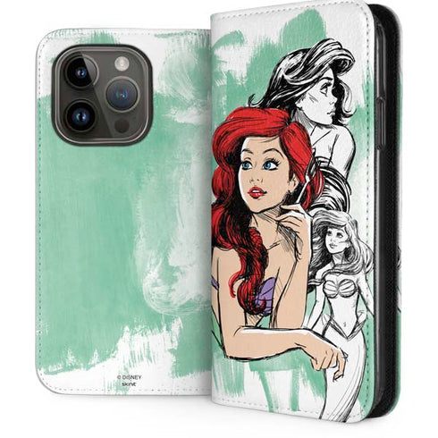 Disney Princess Ariel Sketch Art iPhone 15 Pro Folio Case
