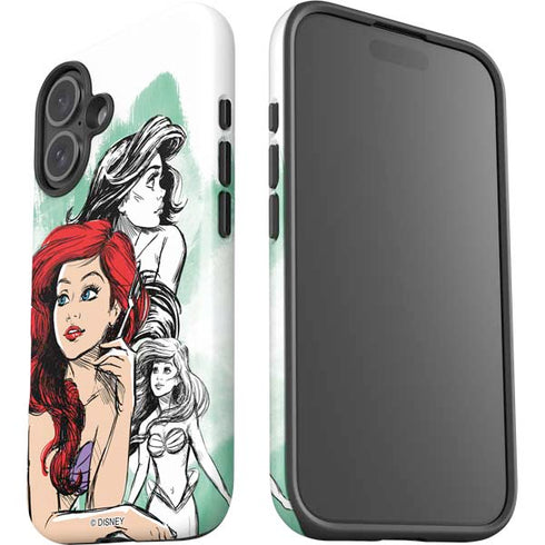 Disney Princess Ariel Sketch Art iPhone 16 Impact Case