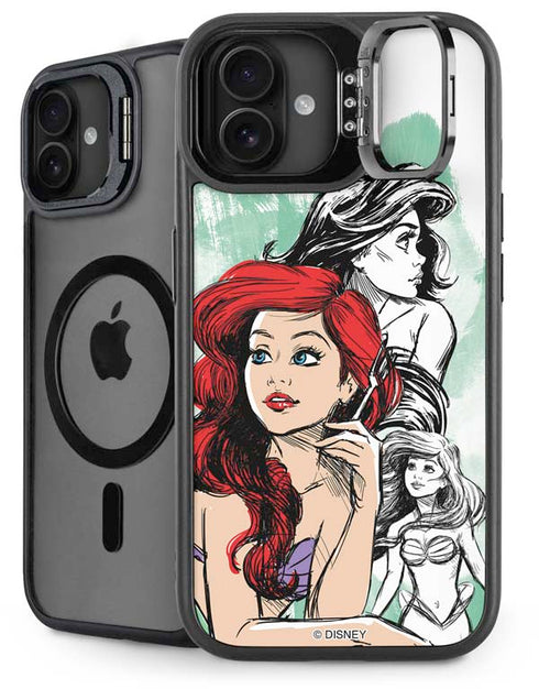 Disney Princess Ariel Sketch Art iPhone 16 Kickstand Case