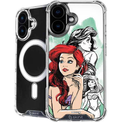 Disney Princess Ariel Sketch Art iPhone 16 MagSafe Case