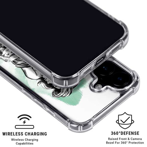 Disney Princess Ariel Sketch Art iPhone 16 Plus Clear Case