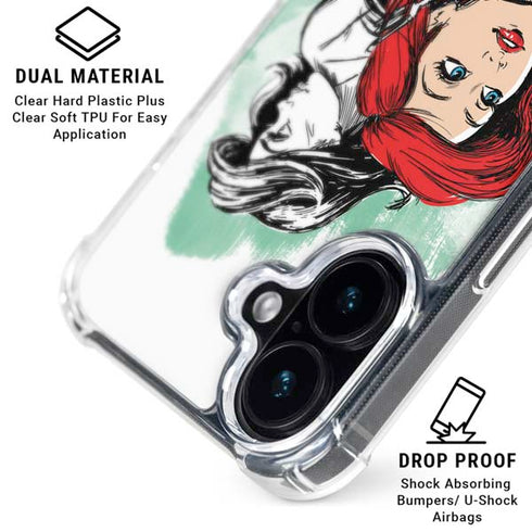 Disney Princess Ariel Sketch Art iPhone 16 Plus MagSafe Case