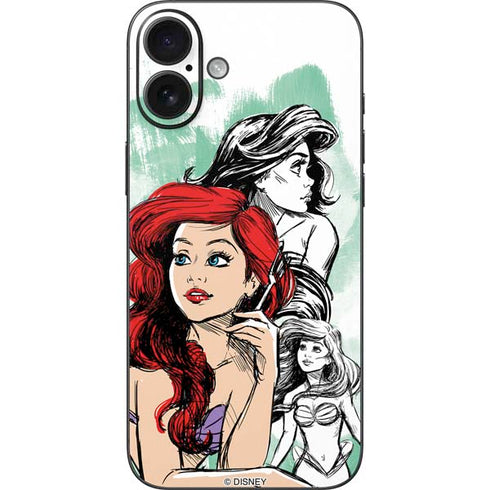 Disney Princess Ariel Sketch Art iPhone 16 Plus Skin