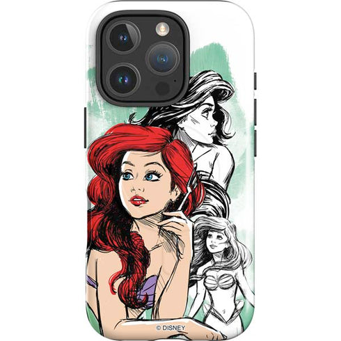 Disney Princess Ariel Sketch Art iPhone 16 Pro Max Magsafe Impact Case