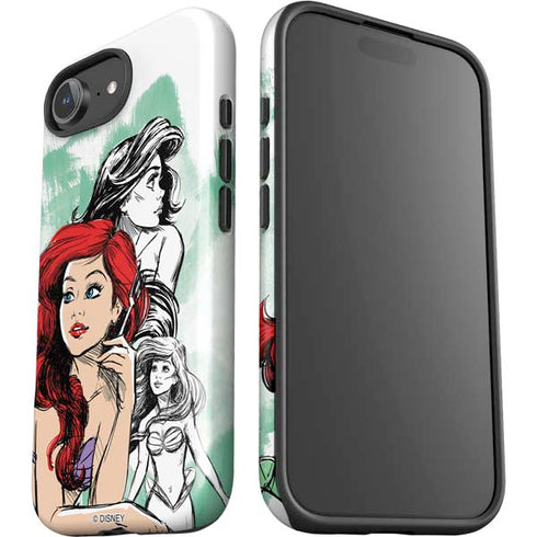 Disney Princess Ariel Sketch Art iPhone 16e Impact Case