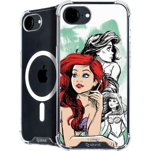 Disney Princess Ariel Sketch Art iPhone 16e MagSafe Case