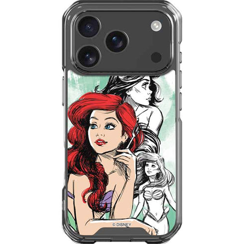 Disney Princess Ariel Sketch Art iPhone 18 Pro Clear Case