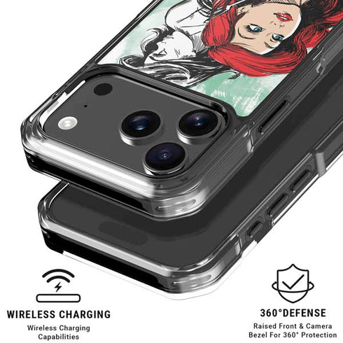 Disney Princess Ariel Sketch Art iPhone 18 Pro Clear Case