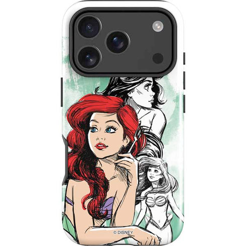 Disney Princess Ariel Sketch Art iPhone 18 Pro Impact Case