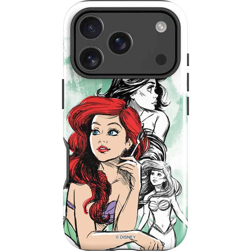 Disney Princess Ariel Sketch Art iPhone 18 Pro Max Impact Case