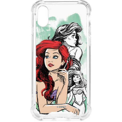 Disney Princess Ariel Sketch Art iPhone XS Clear Case