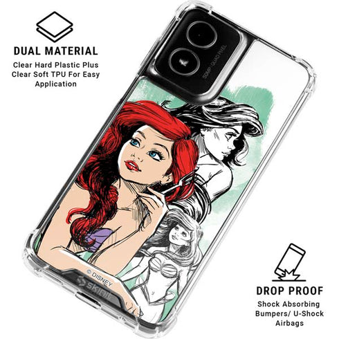 Disney Princess Ariel Sketch Art Moto G Power 5G (2024) Clear Case