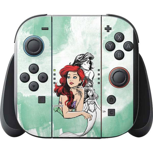 Disney Princess Ariel Sketch Art Nintendo Switch 2 (2025) with Joy-Con Skin