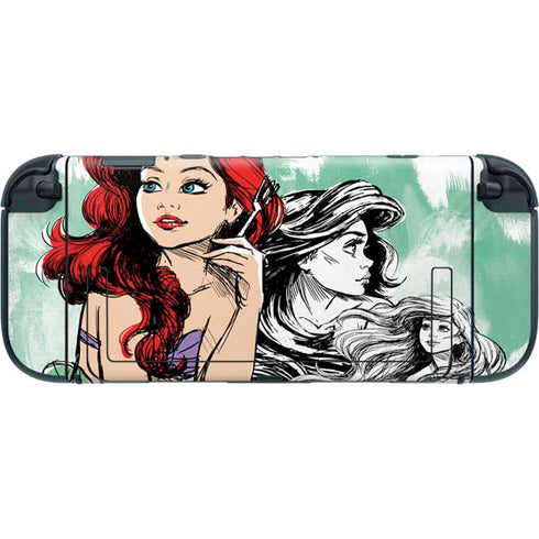 Disney Princess Ariel Sketch Art Nintendo Switch 2 (2025) with Joy-Con Skin