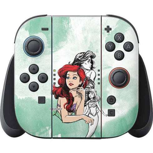 Disney Princess Ariel Sketch Art Nintendo Switch 2 (2025) Joy-Con Controller Skin