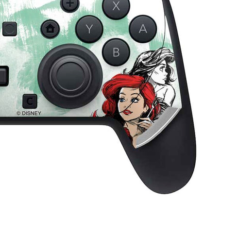 Disney Princess Ariel Sketch Art Nintendo Switch 2 (2025) Pro Controller Skin
