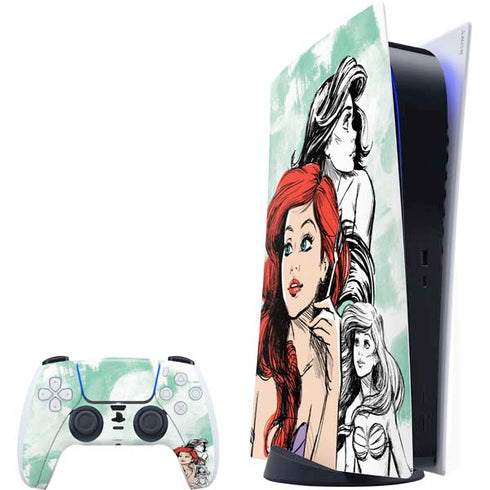 Disney Princess Ariel Sketch Art PlayStation PS5 Skins