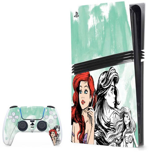 Disney Princess Ariel Sketch Art PS5 Pro Bundle Skin