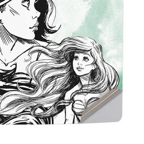 Disney Princess Ariel Sketch Art PS5 Pro Disk Console Skin