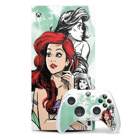 Disney Princess Ariel Sketch Art Xbox Series X Skins