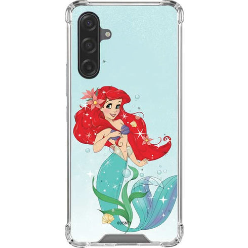 Disney The Little Mermaid Ariel Sparkles Art Galaxy A17 Clear Case