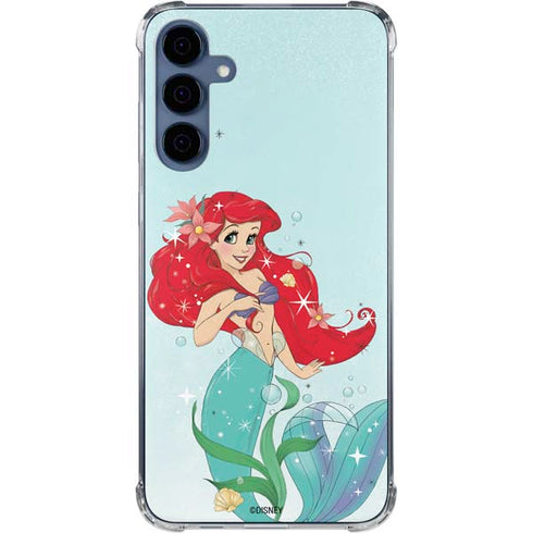 Disney The Little Mermaid Ariel Sparkles Art Galaxy A55 5G Clear Case
