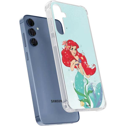Disney The Little Mermaid Ariel Sparkles Art Galaxy A55 5G Clear Case