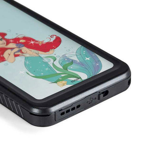 Disney The Little Mermaid Ariel Sparkles Art Galaxy S24 Waterproof Case
