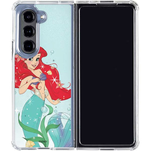 Disney The Little Mermaid Ariel Sparkles Art Galaxy Z Fold5 5G Clear Case