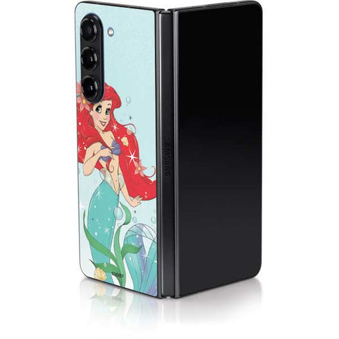 Disney The Little Mermaid Ariel Sparkles Art Galaxy Z Fold5 5G Skin