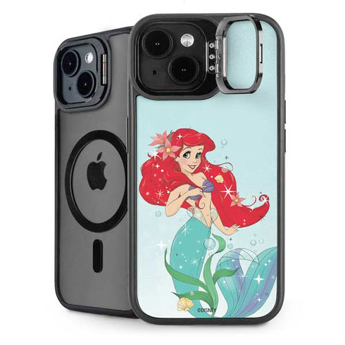 Disney The Little Mermaid Ariel Sparkles Art iPhone 15 Plus Kickstand Case