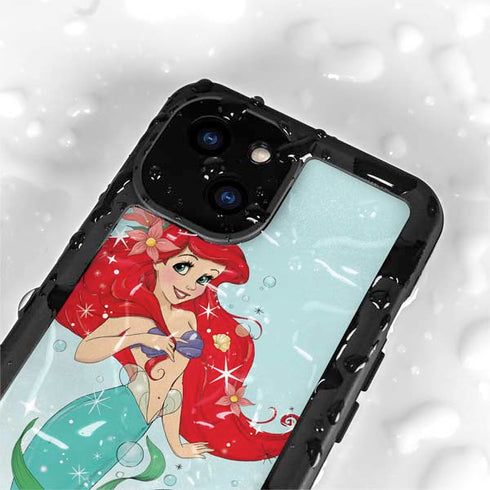 Disney The Little Mermaid Ariel Sparkles Art iPhone 15 Plus Waterproof Case