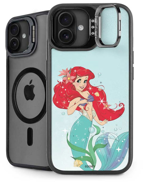 Disney The Little Mermaid Ariel Sparkles Art iPhone 16 Plus Kickstand Case