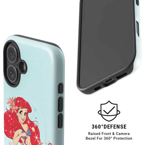 Disney The Little Mermaid Ariel Sparkles Art iPhone 16 Plus Magsafe Impact Case