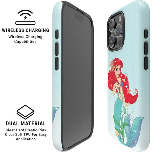 Disney The Little Mermaid Ariel Sparkles Art iPhone 16 Pro Magsafe Impact Case