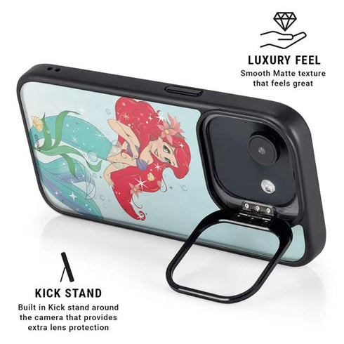 Disney The Little Mermaid Ariel Sparkles Art iPhone 16e Kickstand Case