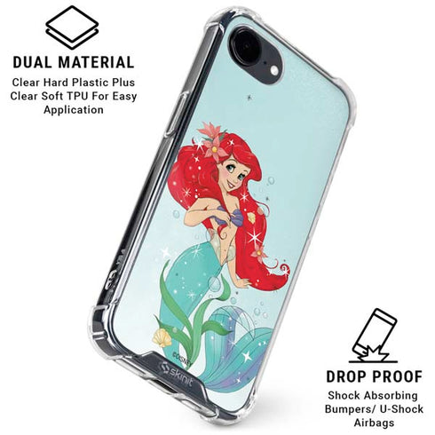 Disney The Little Mermaid Ariel Sparkles Art iPhone 16e Clear Case