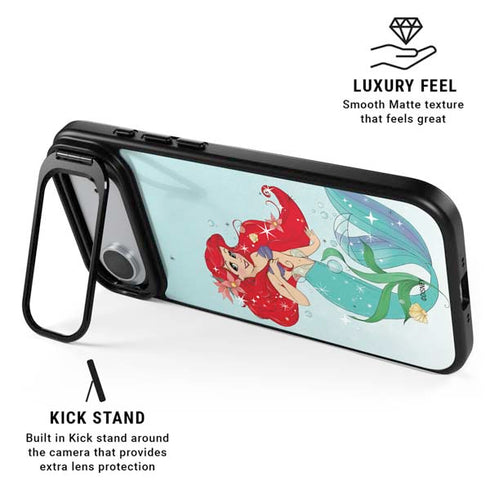 Disney The Little Mermaid Ariel Sparkles Art iPhone 17 Air Kickstand Case