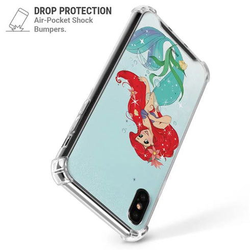 Disney The Little Mermaid Ariel Sparkles Art iPhone X/XS Clear Case