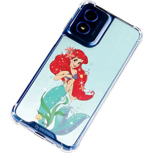 Disney The Little Mermaid Ariel Sparkles Art Moto G 5G (2024) Clear Case