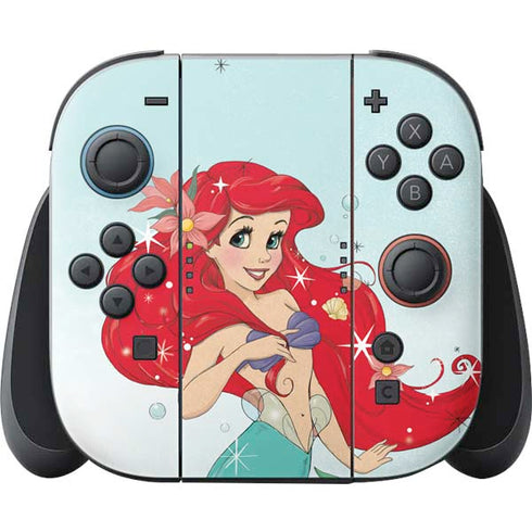 Disney The Little Mermaid Ariel Sparkles Art Nintendo Switch 2 (2025) Joy-Con Controller Skin