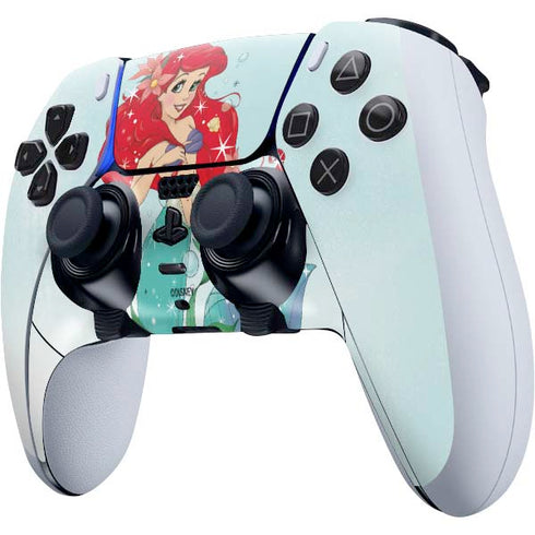Disney The Little Mermaid Ariel Sparkles Art PS5 DualSense Edge Pro Controller Skin