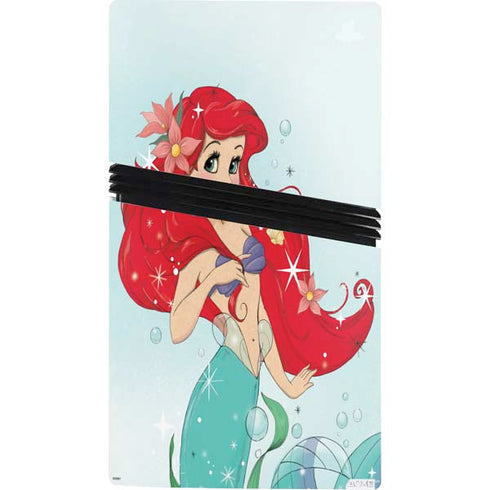 Disney The Little Mermaid Ariel Sparkles Art PS5 Pro Console Skin