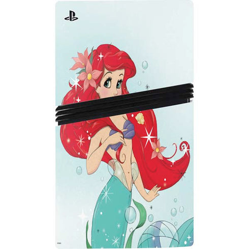 Disney The Little Mermaid Ariel Sparkles Art PS5 Pro Disk Bundle Skin