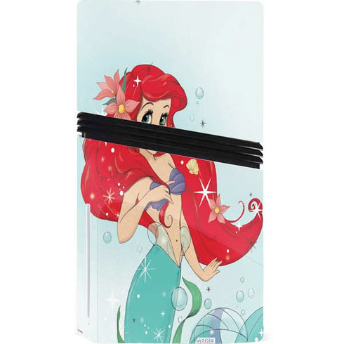 Disney The Little Mermaid Ariel Sparkles Art PS5 Pro Disk Console Skin