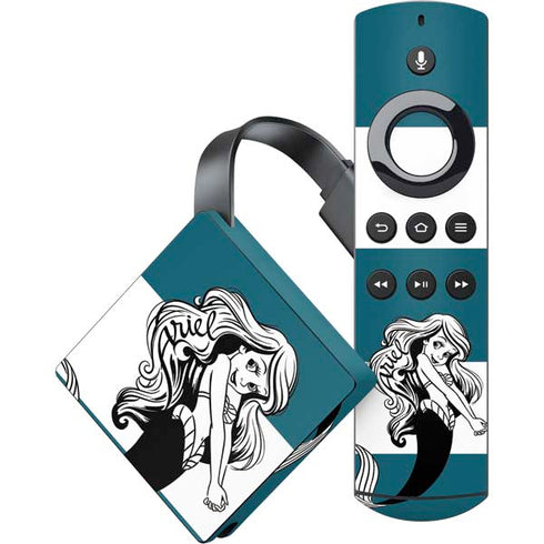 Disney The Little Mermaid Ariel Stripes Amazon Fire TV Skin