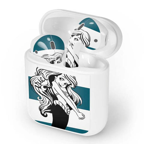 Disney The Little Mermaid Ariel Stripes Apple AirPods Skin