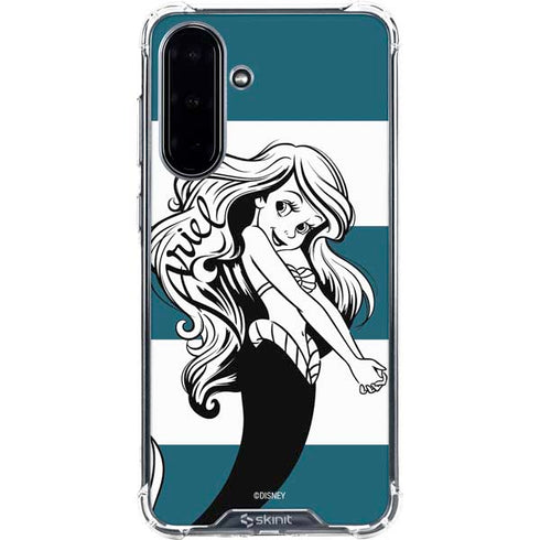Disney The Little Mermaid Ariel Stripes Galaxy A36 5G Clear Case