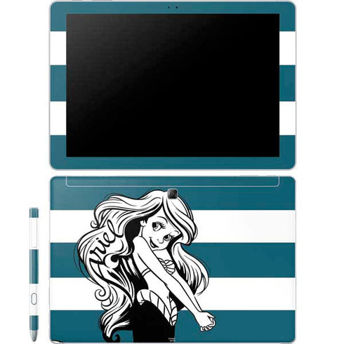 Disney The Little Mermaid Ariel Stripes Galaxy Book 12in Skin