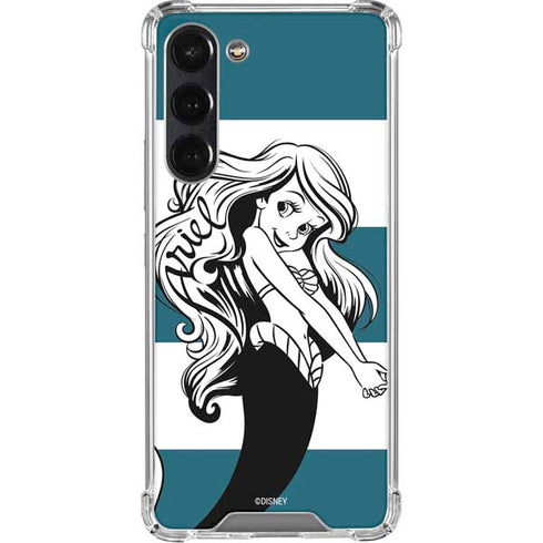 Disney The Little Mermaid Ariel Stripes Galaxy S24 FE Clear Case